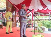 Kapolres Didampingi Ketua Bhayangkari Hadiri Upacara Peringatan Hari Jadi Kabupaten Pulang Pisau Ke-22