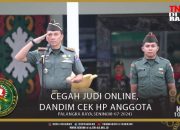 Cegah Judi Online, Dandim Cek HP Anggota