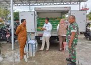 Jamin Kegiatan Berjalan Lancar, Babinsa Pantau Pasar Murah Yang Di Selenggarakan Oleh Bulog   