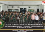 Dandim 1016/Plk Sambut Kedatangan Tim Survei Kepuasan Masyarakat Terhadap Kinerja Babinsa