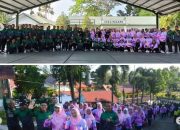 Keceriaan Olahraga Bersama Senam Pagi dan Jalan Sehat Kodim 1014/Pbn