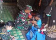 Bersama Nakes Babinsa Dampingi Sweeping SUB PIN Polio di Wilayah
