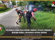 Wujudkan Lingkungan Bersih, Babinsa 1016-01/Pahandut Bersama Warga Laksanakan Gotong Royong