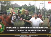 Danramil 07 Tewah Ikut Memeriahkan Lomba 17 Agustus Bersama Warga 