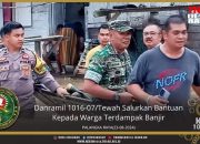 Danramil 1016-07/Tewah Salurkan Bantuan Kepada Warga Terdampak Banjir 