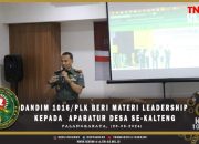 Dandim 1016/Plk Beri Materi Leadership Kepada Aparatur Desa Se-Kalteng