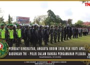 Perkuat Sinergitas, Anggota Kodim 1016/Plk Ikuti Apel Gabungan TNI – Polri dalam Rangka Pengamanan Pilkada