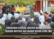 Tingkatkan Disiplin, Anggota Kodim 1016/Plk Berikan Motivasi dan Arahan Kepada Siswa SMK