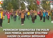 Perkokoh Sinergitas TNI-Polri dan Forkopimda, Dandim 1014/Pbn Hadiri Olahraga Bersama Di Mapolres Sukamara