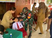 Babinsa Koramil 1015-12/Seruyan Tengah Turut Sukseskan Pemberian Imunisasi Polio