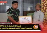 Sambut HUT TNI ke 79,Kodim 1015/Sampit Gelar Bakti Sosial Pengobatan Gratis Di Pondok Pesantren