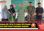 Memeriahkan HUT TNI ke 79,Kodim 1015/Sampit Menggelar Bakti Sosial Pembagian Sembako.