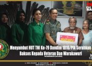 Menyambut HUT TNI Ke-79 Dandim 1016/Plk Serahkan Baksos Kepada Veteran Dan Warakawuri