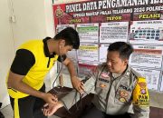 Seksi Dukkes Priksa Kesehatan Personel Pengamanan di Kantor Bawaslu dan KPU Kota Palangka Raya.