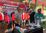 Polres Katingan Berantas Narkoba, 149,09 Gram Sabu Dimusnahkan dalam Tiga Kasus Besar