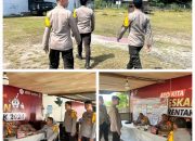 Ops Mantap Praja Telabang, Polresta Palangka Raya Kerahkan Personel Pam di Kantor KPU Kota.