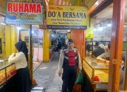 Patroli jalan Kaki Personel Satsamapta polresta Palangka Raya ke Pasar Besar.