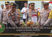 Solidaritas Tak Terbantahkan, Polres Palangka Raya Beri Kejutan HUT TNI ke-79, Perkuat Sinergi TNI-Polri