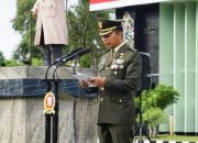 Kasrem 102/Pjg Pimpin Upacara HUT TNI Ke-79 di Palangkaraya, TNI Siap Mengawal Suksesi Nasional untuk Indonesia Maju
