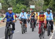 Menjaga Kesehatan, Kapolres Katingan Bersama PJU dan Personil Laksanakan Kegiatan Gowes