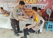 Seksi Dokkes Polresta Palangka Raya Periksa Kesehatan Angota Pam KPU