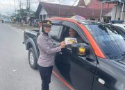 Gaungkan Operasi Zebra Telabang 2024, Polresta Palangka Raya Pasang Stiker di Mobil Angkutan Barang