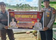 Bhabinkamtibmas Polsek sanaman mantikei mensosialisasikan tentang karhutla, saberpungli, ilegal loging dan ilegal mining