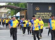 Polresta Palangka Raya Gelar Olahraga Bersama untuk Jaga Kebugaran Tubuh