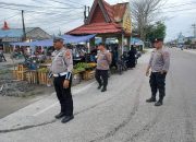 Satgas OMP Polresta Palangka Raya Lakukan Pam Kampanye Paslon Pilkada di Komplek Pasar Rajawali