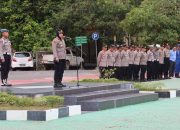 Polres Pulang Pisau dan Jajaran Gelar Apel Siaga Pengamanan Pelantikan Presiden RI