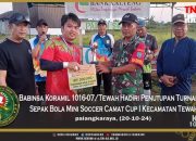 Babinsa Koramil 1016-07/Tewah Hadiri Penutupan Turnamen Sepak Bola Mini Soccer Camat Cup I Kecamatan Tewah