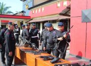 Tingkatkan Pengawasan, Batalyon B Pelopor Brimob Kalteng Rutin Gelar Pemeriksaan Senjata