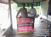 Himbauan Bhabinkamtibmas kepada warga binaan tentang bahaya kebakaran hutan dan lahan