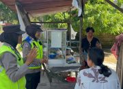 Suasana Akrab, Polwan Polres Pulpis Sosialisasikan Pilkada Damai 