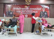 Peringati Hari Jadi ke-73 Humas Polri, Polres Katingan Kerjasama PMI Gelar Donor Darah