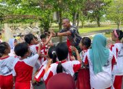 Semarak Jalan Sehat Kodim 1019/Ktg, Tanamkan Gaya Hidup Sehat dan Ceria bagi Anak SD di Kasongan