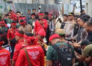 Jaga Kamtibmas Wilkum, Polresta Palangka Raya Pam Aksi Damai GBAD di Kantor Kejati Kalteng