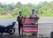 Himbauan Bhabinkamtibmas kepada warga binaan tentang bahaya kebakaran hutan dan lahan