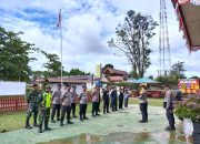 Sinergitas Polsek Marikit Gelar Apel Gabungan dalam Rangka Patroli Penertiban Alat Peraga Kampanye (APK) Pilkada Serentak Tahun 2024