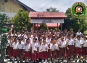 Kodim 1019/Katingan Tingkatkan Gizi dan Semangat Nasionalisme, Makan Siang Gratis dan Latihan PBB Bersama Siswa SDN Tewang Tampang