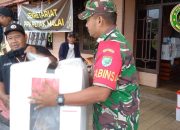 Penghitungan Selesai, Logistik Pilkada Dikawal Ketat Babinsa Koramil 1019-04/KTT ke Gudang KPU Kabupaten katingan