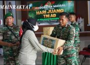 Hari Juang TNI AD ke 79, Kodim 1016/Plk Laksanakan Upacara serta Gelar Bazar Murah dan Pengobatan Massal