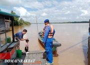 Jaga Kamtibmas di Wilayah Perairan, Sat Polair Polres Pulang Pisau Lakukan Patroli Sambang