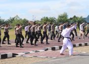 Asah Kemampuan Personilnya, Polres Katingan Laksanakan Latihan Beladiri Polri