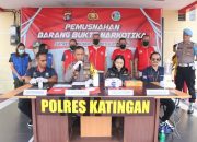 Polres Katingan Musnahkan 158,08 Gram Sabu dalam Upaya Pemberantasan Narkoba