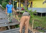 Satgas TMMD Kodim 1015/Sampit Mulai Bongkar Jalan Kayu.