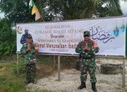Sambut Bulan Suci, Koramil 1016 -03/Sepang Pasang Spanduk Ucapan Ramadhan 1446 H 