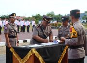 Kapolres Katingan Pimpin Upacara Sertijab PJU Serta Dua Kapolsek