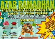 Peringati HUT Ke-51, Korem 102/Pjg Gelar Bazar Ramadhan Dan Pasar Murah 2.000 Paket Sembako