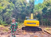 Satgas TMMD Reg ke-123 Terus Mengejar Kerjaan Di Titik Akhir Pengerasan Badan Jalan